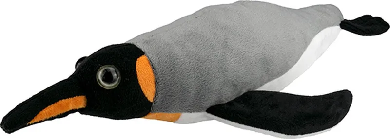 pluche pinguin knuffeldier - zwemmend - 44 cm - Hoge kwaliteit knuffels by Nature Planet in Grey – product photo