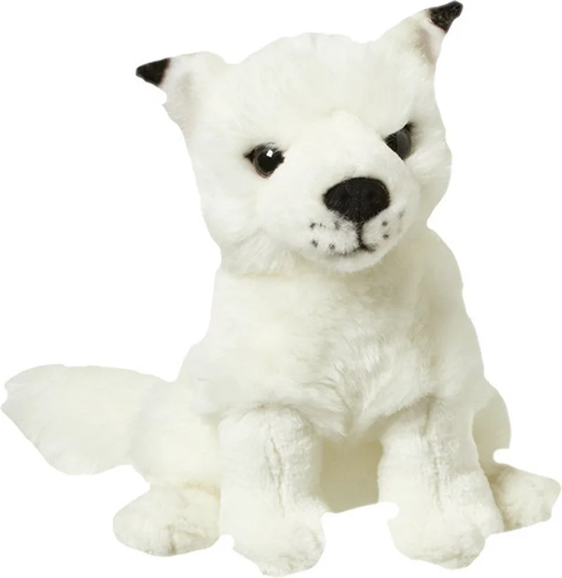 Pluche Poolvos knuffel van 18 cm - Dieren speelgoed knuffels cadeau - Knuffeldieren/beesten de Nature Planet en Blanc – photo produit