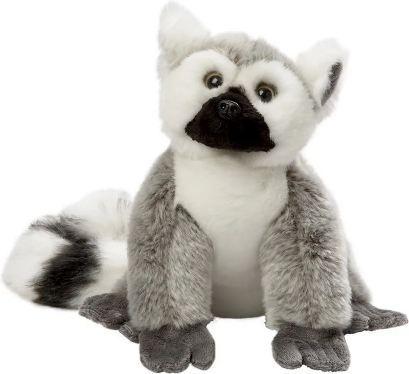 Pluche Ringstaart Maki aap knuffel van 22 cm - Dieren speelgoed knuffels cadeau - Apen från Nature Planet i Flerfärgad – produktbild