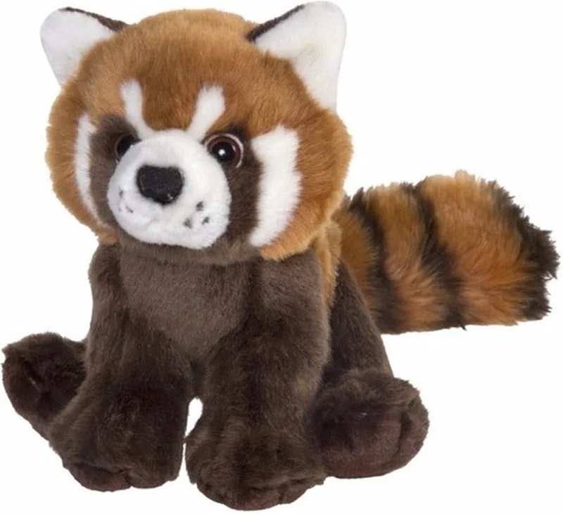 Pluche rode panda - Kleine knuffel van 18 cm - Cadeau bosdier van Nature Planet in Meerkleurig – productfoto
