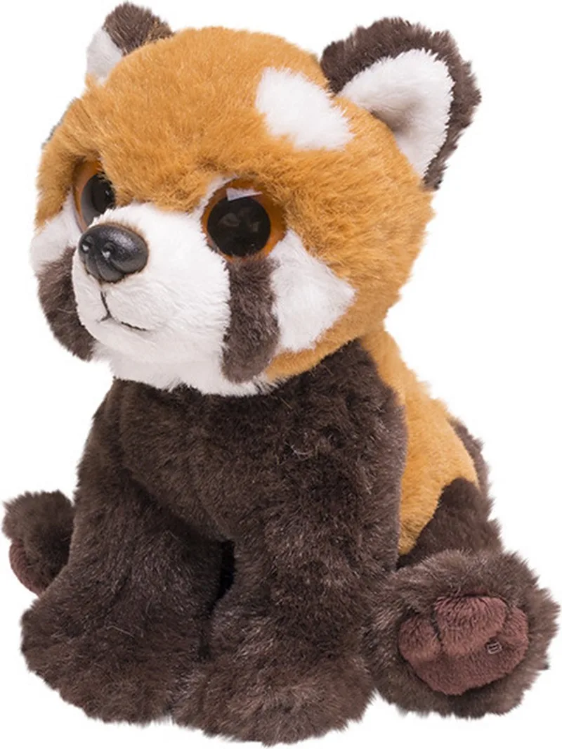 Pluche rode panda - knuffeldier - 13 cm - knuffel rode panda - speelgoed dieren knuffels cadeau van Nature Planet in Meerkleurig – productfoto