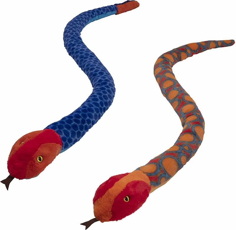 Pluche slangen knuffels - set van 2x stuks van 150 cm by Nature Planet in Multicolour – product photo