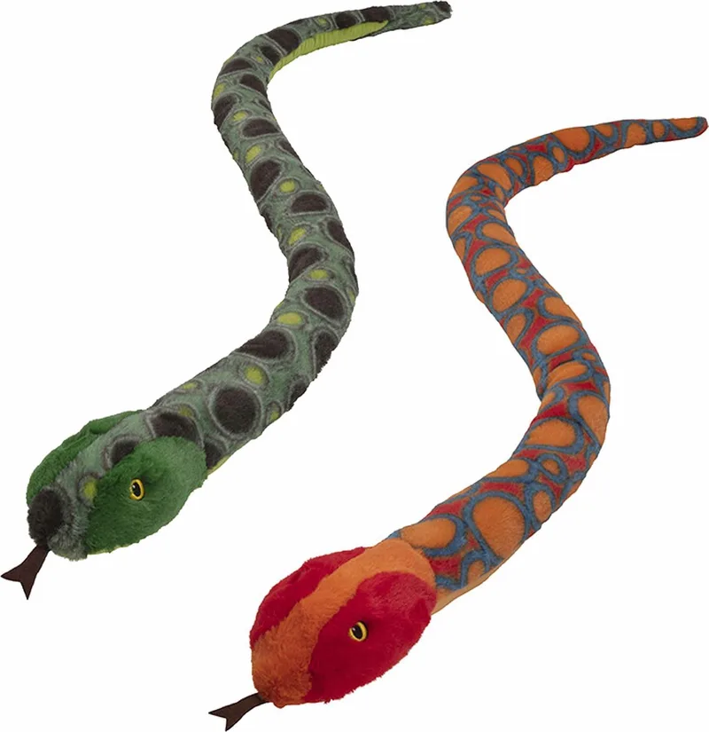 Pluche slangen knuffels - set van 2x stuks van 150 cm by Nature Planet in Multicolour – product photo