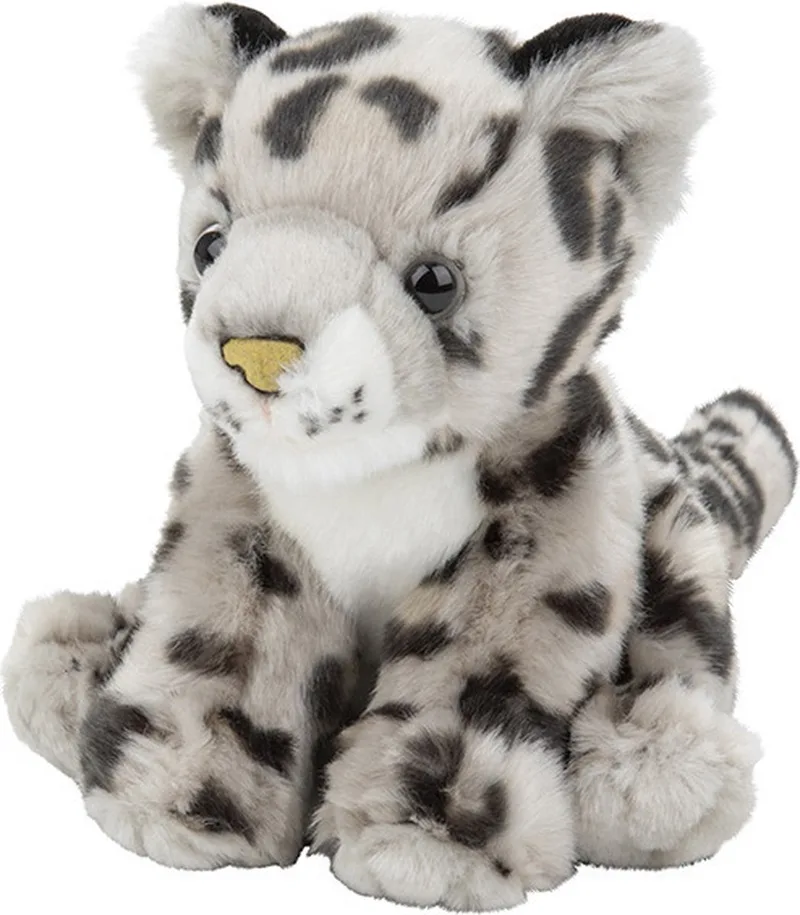 Pluche sneeuwluipaard knuffel - 18 cm - dieren knuffels - luipaarden by Nature Planet in Multicolour – product photo