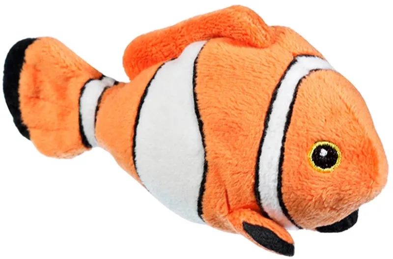 Pluche Tropische Clownsvis - oranje/wit - 13 cm - knuffel vis Nemo by Nature Planet in Multicolour – product photo