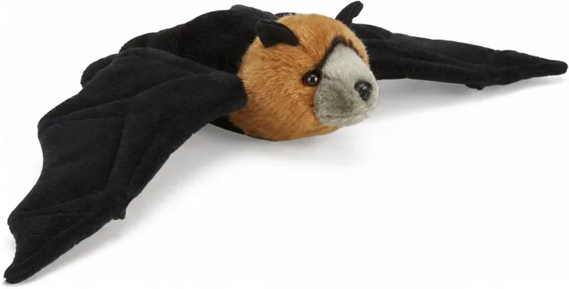 Pluche vleermuis knuffeldier - 40 cm - Vliegende hond de Nature Planet en Multicolore – photo produit