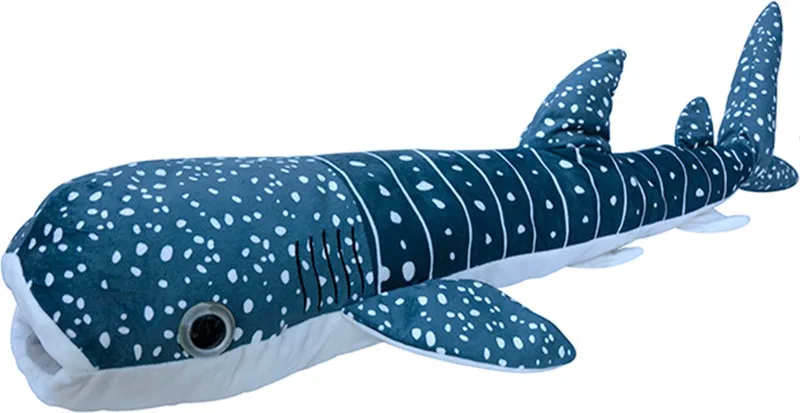 pluche walvishaai knuffeldier - zwemmend - 112 cm - Hoge kwaliteit knuffels by Nature Planet in Blue – product photo