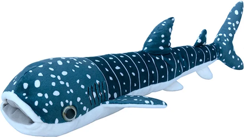 pluche walvishaai knuffeldier - zwemmend - 60 cm - Hoge kwaliteit knuffels by Nature Planet in Blue – product photo