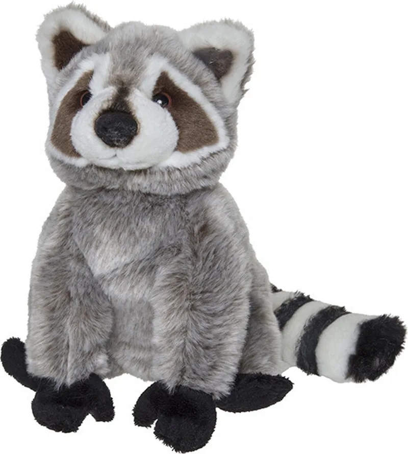 pluche wasbeer knuffel - 22 cm - wasberen knuffels van Nature Planet in Meerkleurig – productfoto
