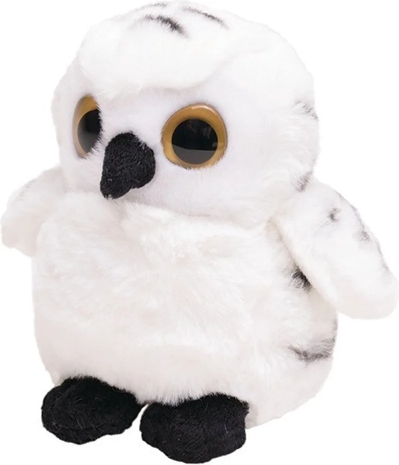 Pluche witte sneeuwuil vogel knuffel 13 cm - Sneeuwuilen vogel knuffels - Speelgoed voor kinderen by Nature Planet in White – product photo