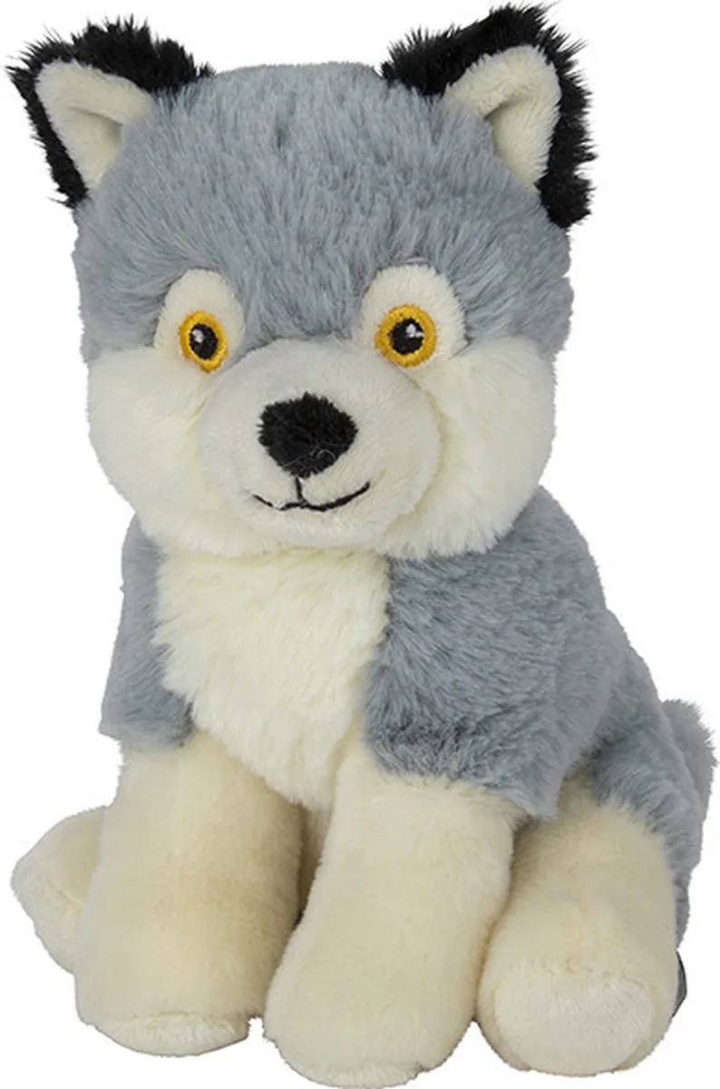 Pluche wolf - 16 cm - knuffel bosdieren - speelgoed by Nature Planet in Multicolour – product photo