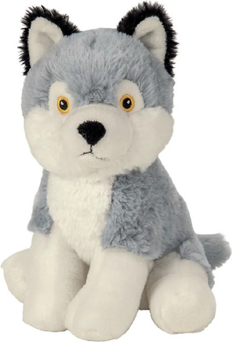 Pluche wolf - 19 cm - knuffel bosdieren - speelgoed de Nature Planet en Multicolore – photo produit