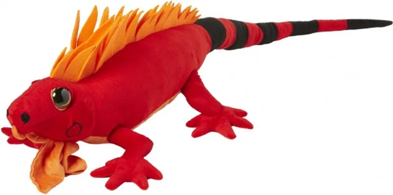 Pluche XL knuffel Leguaan - 110 cm - grote knuffeldieren - reptielen by Nature Planet in Red – product photo