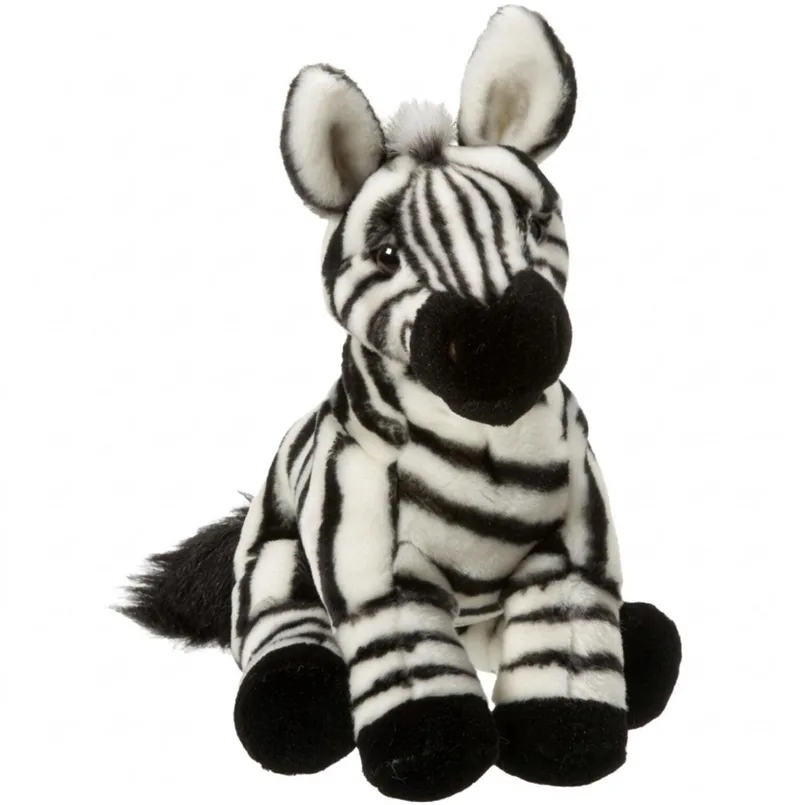 pluche zebra knuffel - 27 cm - Dieren speelgoed knuffels van Nature Planet in Meerkleurig – productfoto