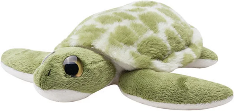 Pluche Zeeschildpad knuffeldier van 20 cm - Speelgoed dieren knuffels cadeau voor kinderen by Nature Planet in Green – product photo