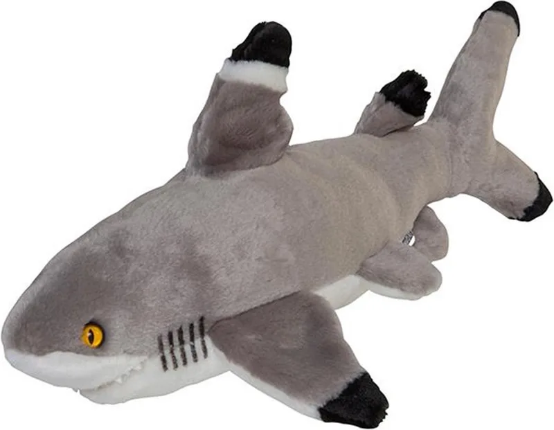pluche zwartpuntrifhaai knuffeldier 45 cm - zwemmend - Hoge kwaliteit knuffels de Nature Planet en Multicolore – photo produit