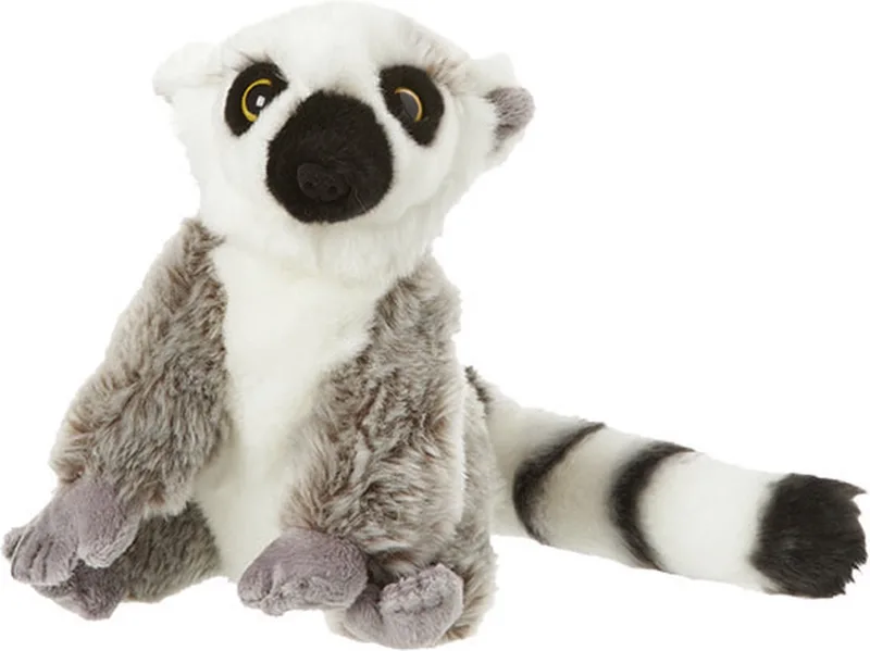 Ringstaart Maki aap - grijs - 18 cm - pluche dieren knuffels - Apen by Nature Planet in Multicolour – product photo
