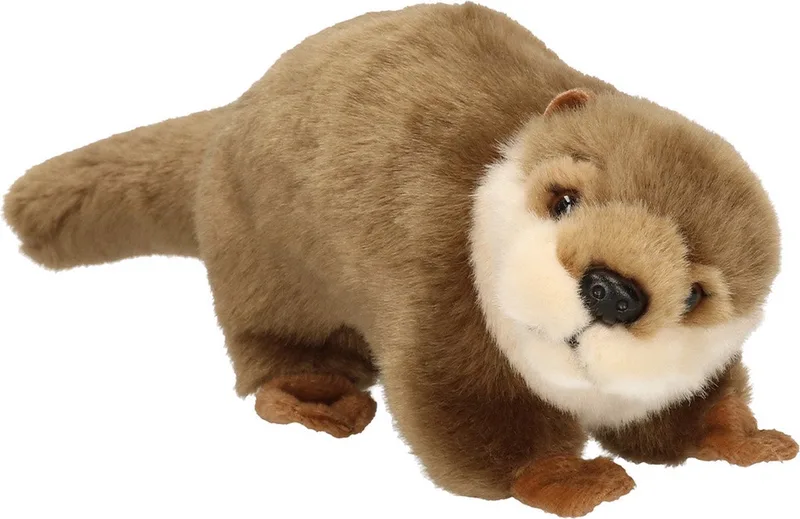 Rivier otter knuffel - 28 cm - pliche dieren knuffeldier by Nature Planet in White – product photo