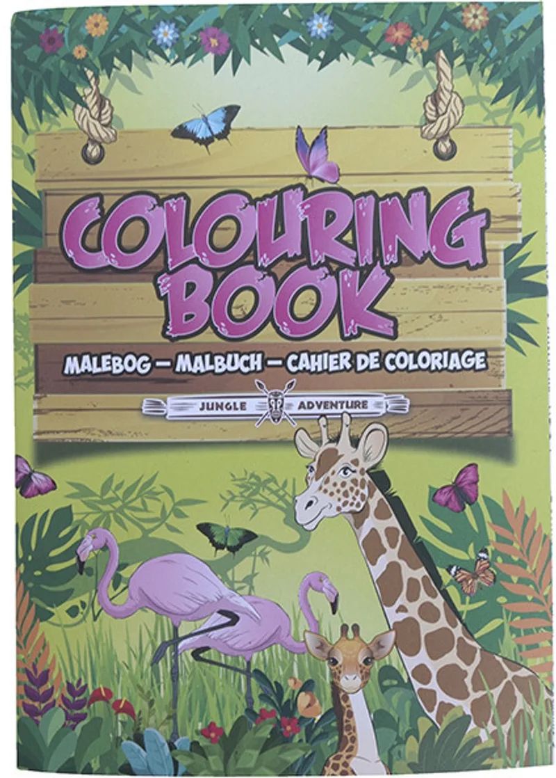 Safari Wildlife Kleurboek - A4 - 24 pagina's - jungle dieren tekenplaten by Nature Planet in Multicolour – product photo