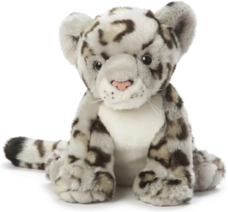 sneeuw Luipaard knuffel - pluche - 22 cm - knuffeldier by Nature Planet in White – product photo