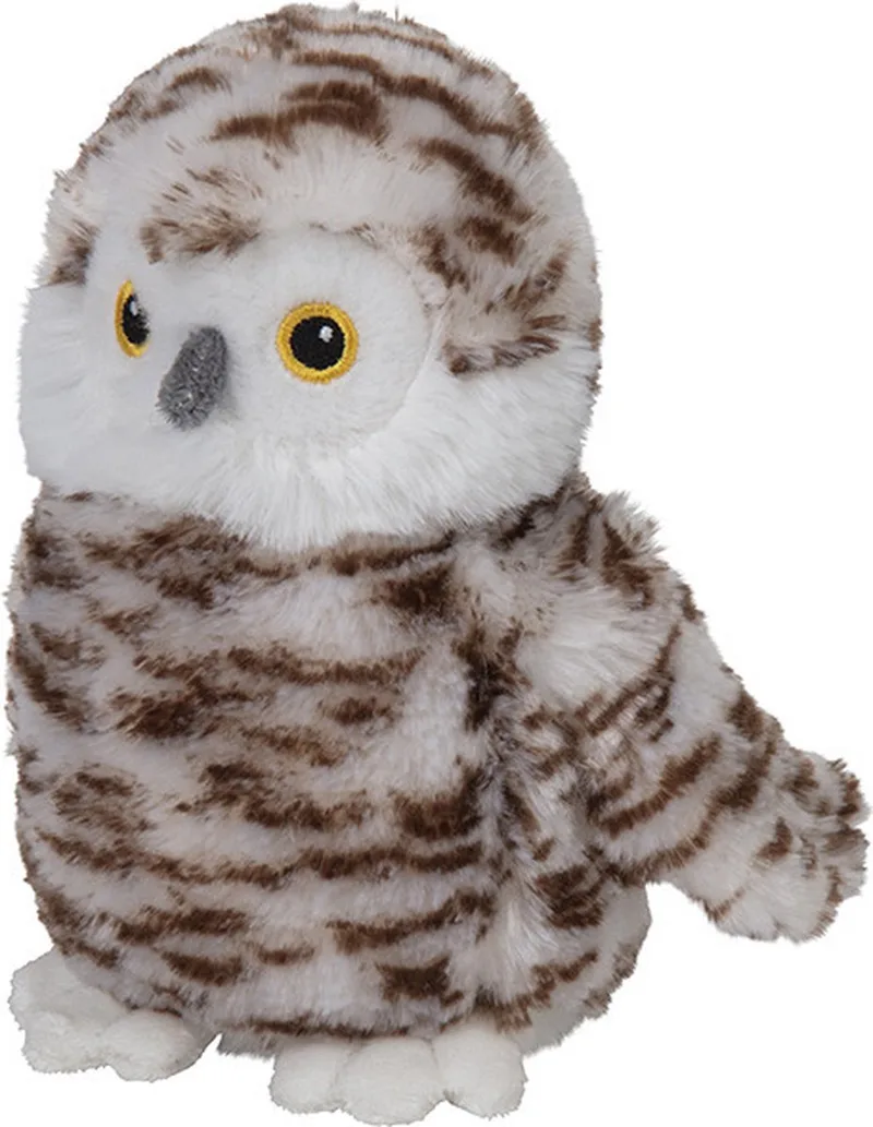 Sneeuwuil knuffel 16 cm - zacht pluche - vogel knuffeldier - speelgoed van Nature Planet in Meerkleurig – productfoto