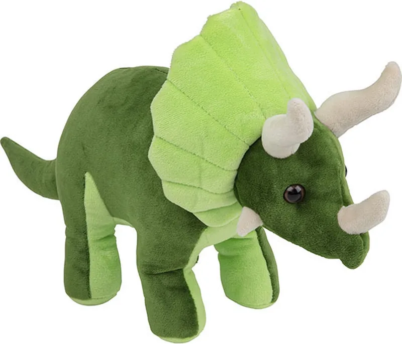 Triceratops knuffel - 20 cm - pluche - speelgoed - knuffeldier dino - dinosaurus by Nature Planet in Multicolour – product photo