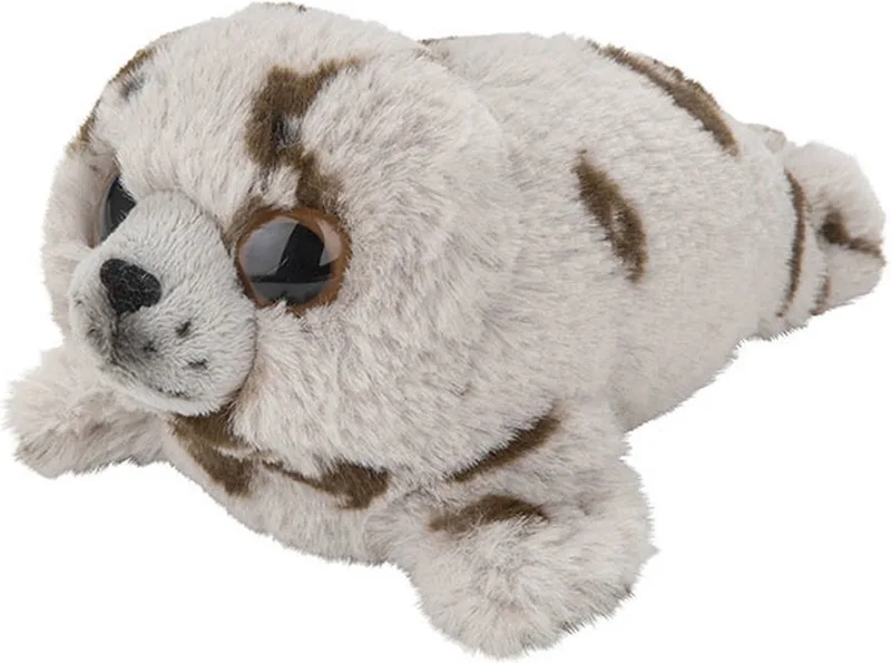 Zeehond knuffel - grijs - pluche - 18 cm - knuffeldier van Nature Planet in Meerkleurig – productfoto