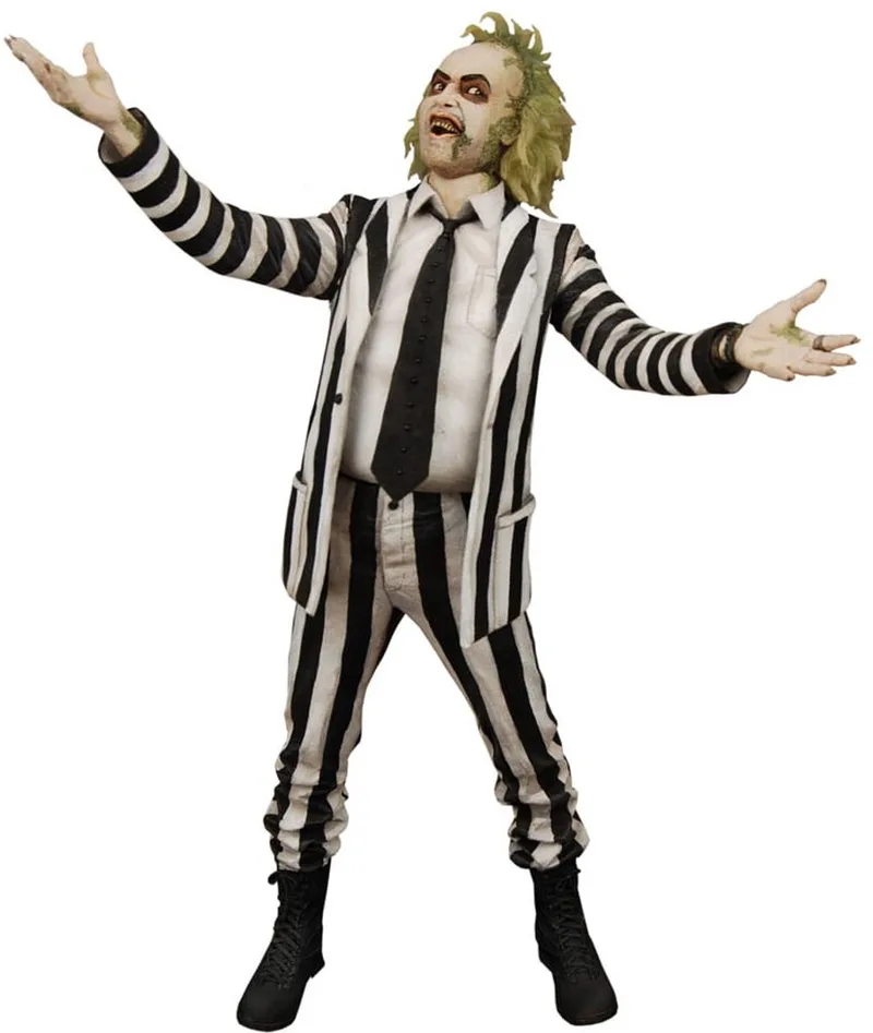 Beetlejuice 1988 Action Figure 1/4 Striped Suit Beetlejuice 45 cm Action Figuur van NECA in Meerkleurig – productfoto