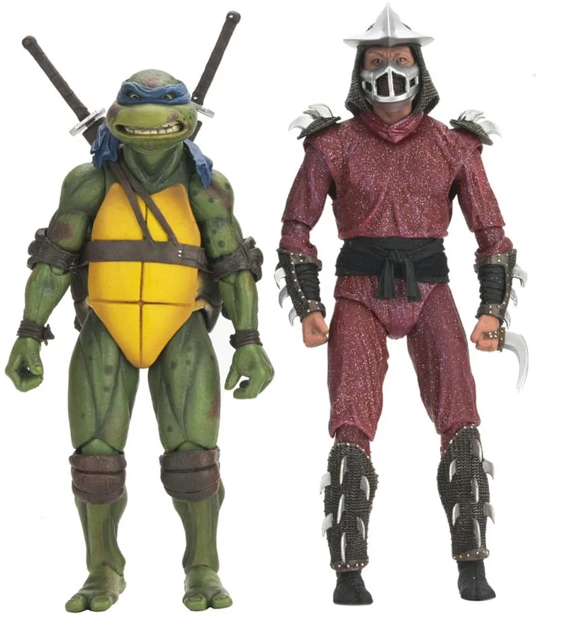 Teenage Mutant Ninja Turtles (1990 Movie) Action Figure Roof Top Battle Shredder vs Leo 18 cm Action Figuur van NECA in Meerkleurig – productfoto