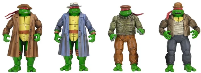 Teenage Mutant Ninja Turtles Action Figure 4 Pack Gangster Turtles 18 cm Action Figuur van NECA in Meerkleurig – productfoto