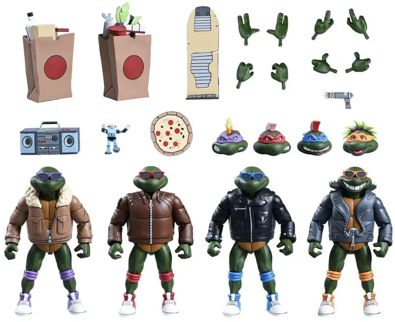 Teenage Mutant Ninja Turtles (Cartoon) Action Figuur 4-Pack Punk Turtles 18 cm Action Figuur by NECA in Multicolour – product photo