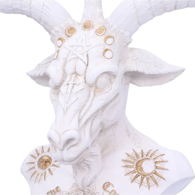 Beeld/figuur Baphomet Bust van Nemesis Now in Wit – productfoto