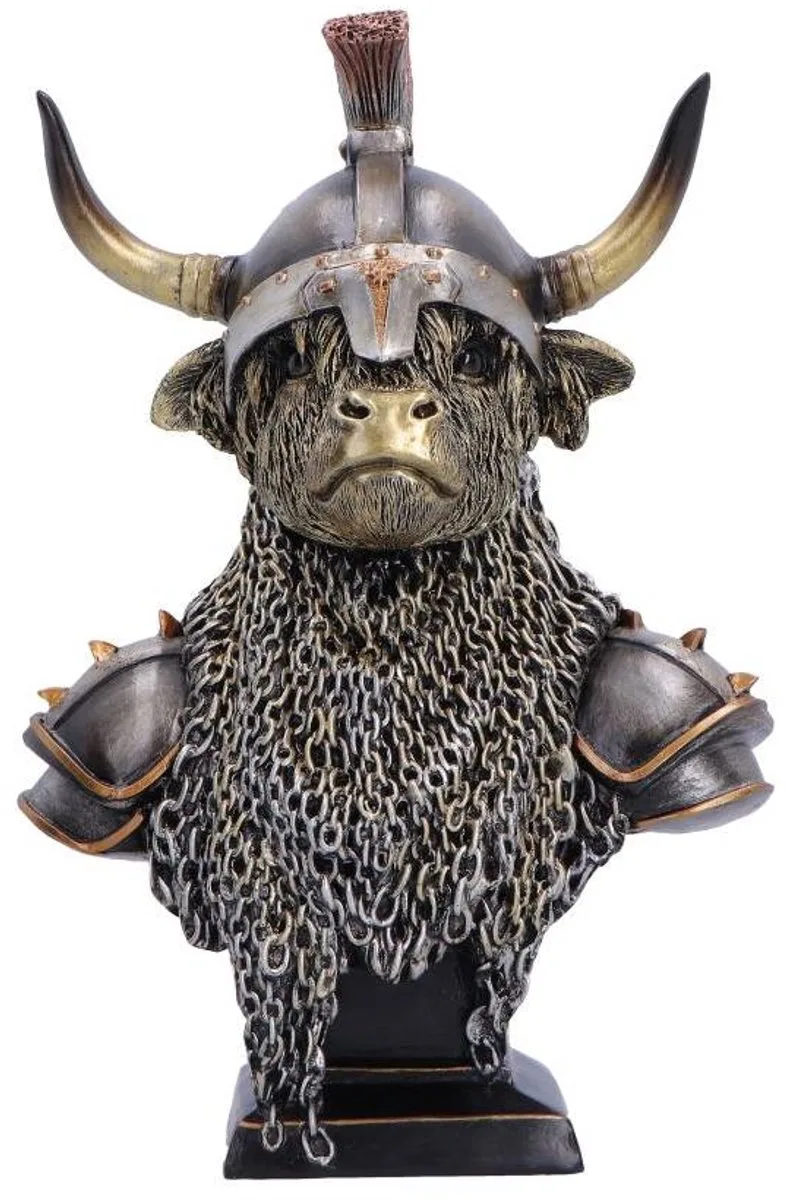 beeld/figuur - Highland Guard - Stier Ridder buste - 26,7cm - Handbeschilderd van Nemesis Now in Meerkleurig – productfoto