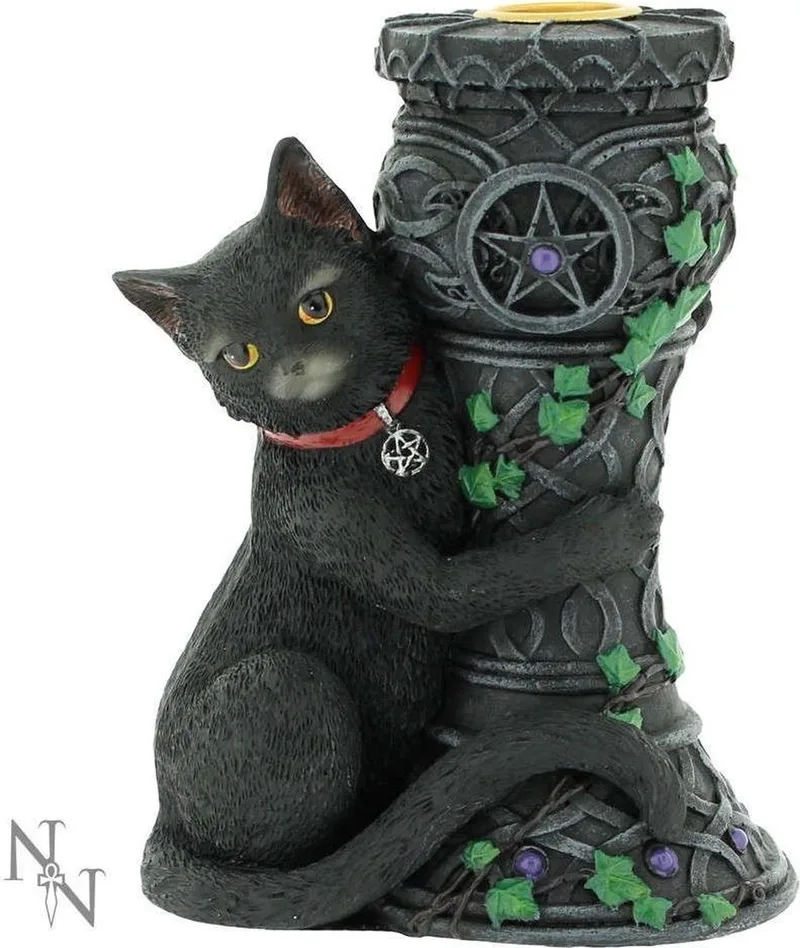 Beeld/figuur Midnight Candle holder Zwart van Nemesis Now in Meerkleurig – productfoto