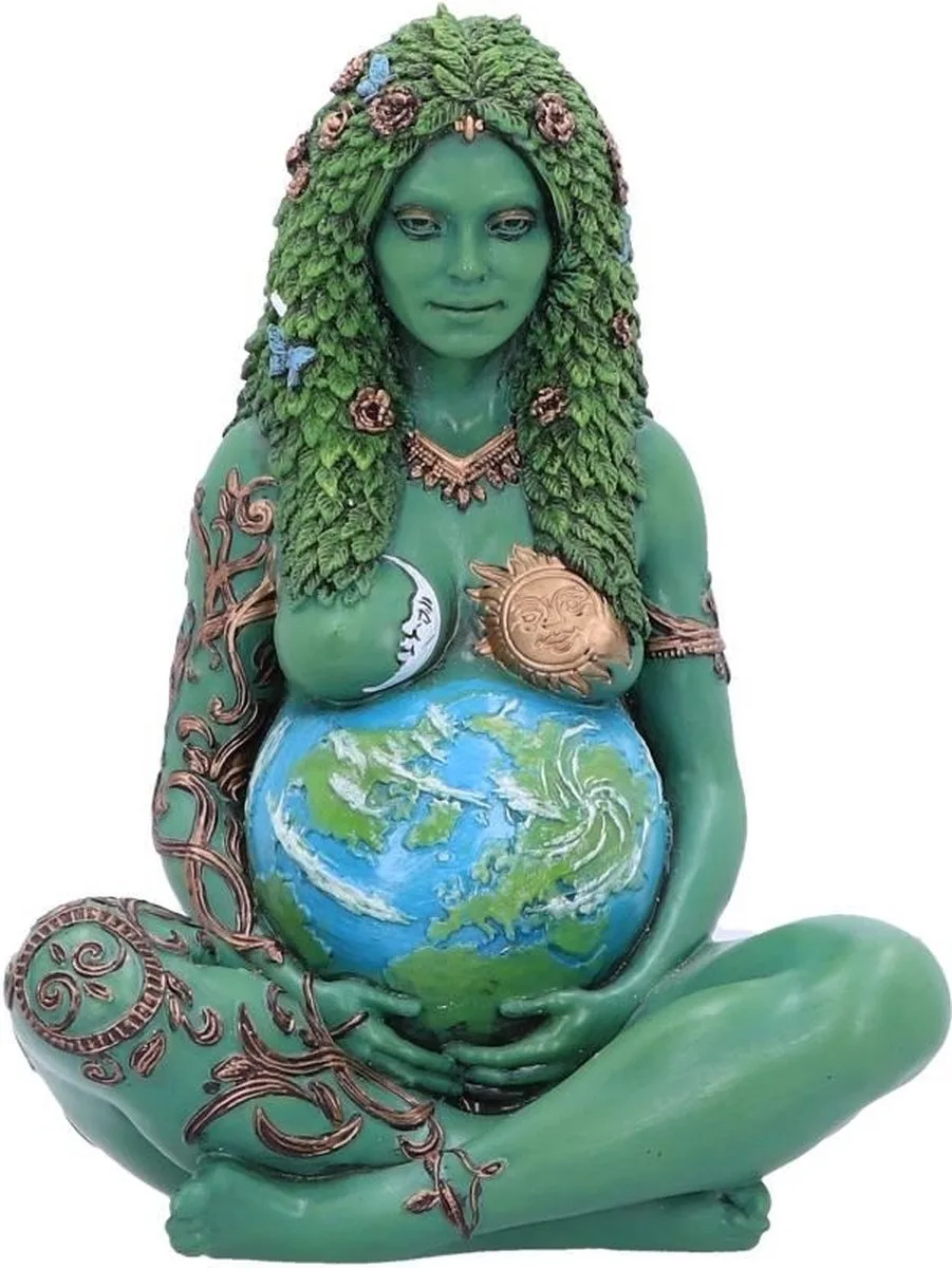 Beeld/figuur - Mother Earth - Etherische Moeder Aarde - Gaia - Art Beeldje - handbeschilderd - 17,5cm de Nemesis Now en Multicolore – photo produit