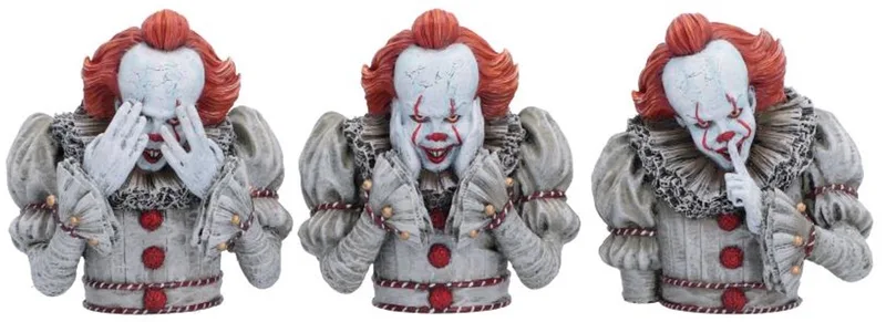 IT - Three Wise Pennywise - figurine set (Nemesis Now) van Nemesis Now in IT – Three Wise Pennywise – productfoto
