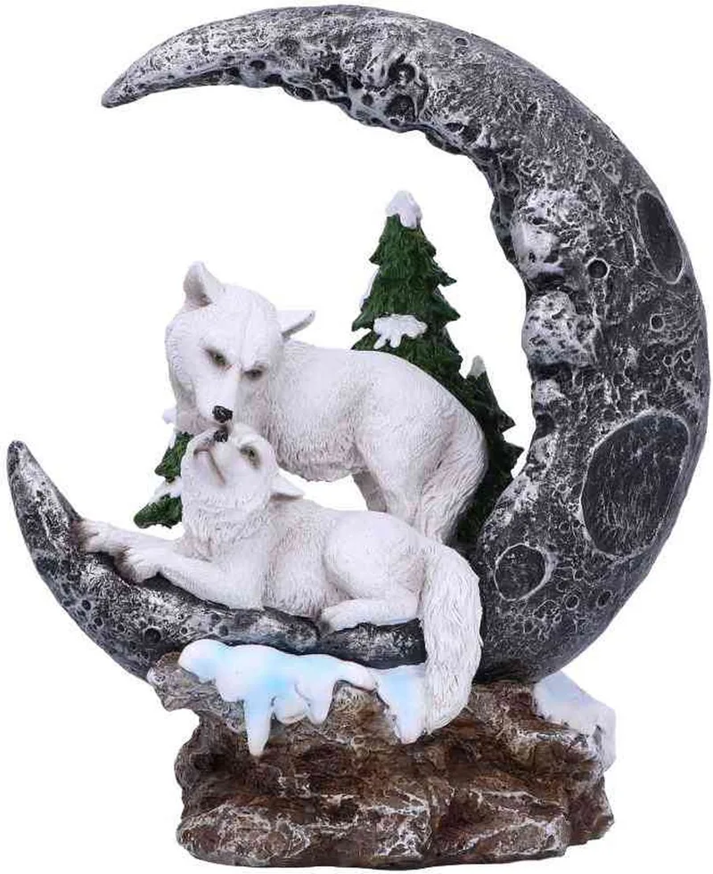 Lunar Companions - Wolven Maanbeeldje - 19.3cm Beeld/figuur by Nemesis Now in Multicolours – product photo