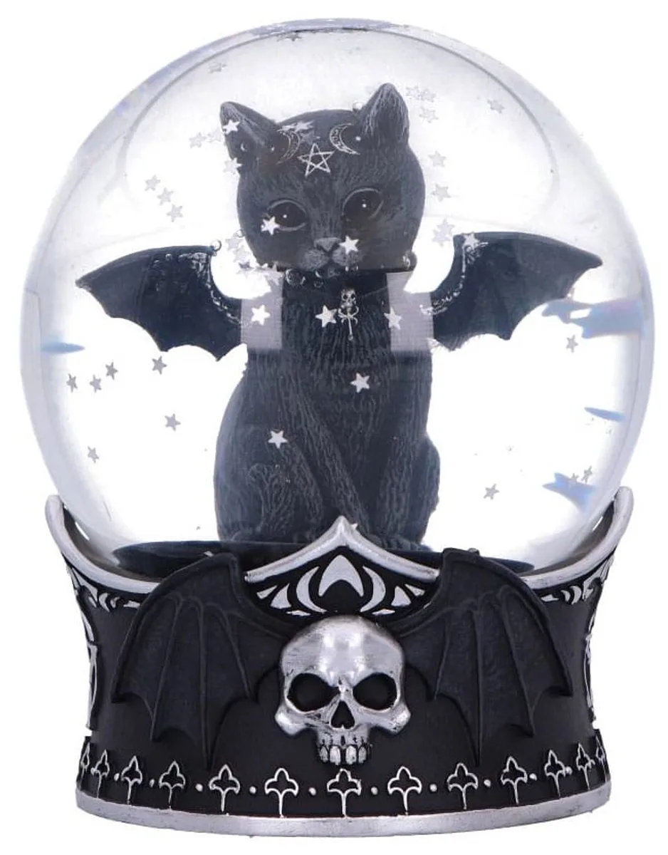 Malpuss Snow Globe Beeld/figuur de Nemesis Now en Noir – photo produit