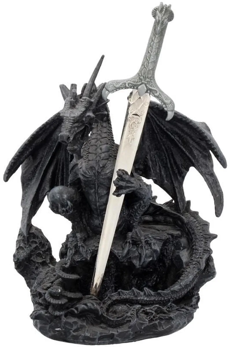 Oath Of the Dragon beeld Kunststof Unisex - Dragon, Gothic van Nemesis Now in Zwart – productfoto