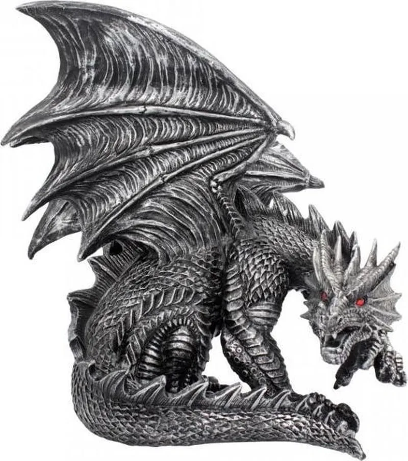 Obsidian Beeld/figuur - Draak van Nemesis Now in Grijs – productfoto