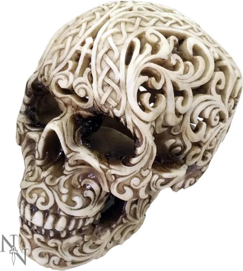 Schedels - Keltische Decadentie - Beeld - 18.5cm van Nemesis Now in Beige – productfoto