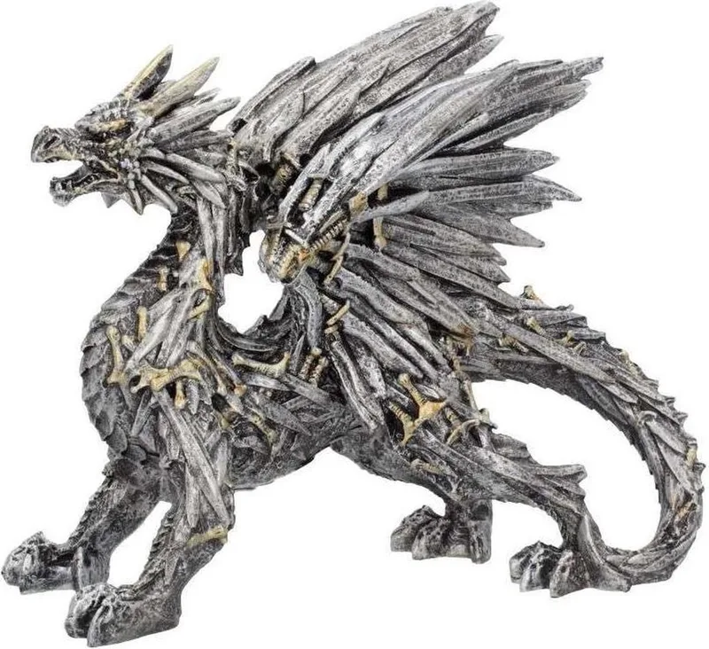 Swordwing (Small) Beeld/figuur - Draak - Zilverkleurig/Bronskleurig van Nemesis Now in Zilver – productfoto