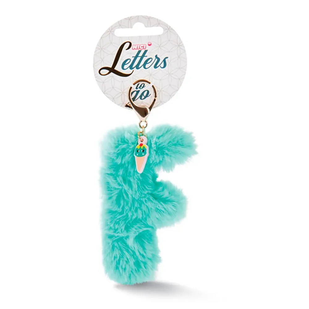 Bag Pendant Plush Letter F Symbol Sleutelhanger de NICI – photo produit