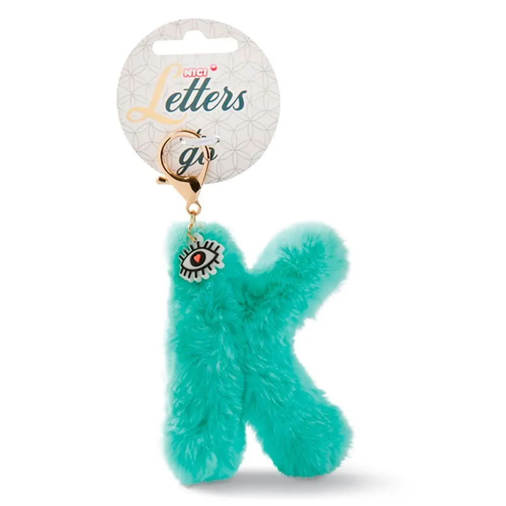 Bag Pendant Plush Letter K Symbol Sleutelhanger von NICI – Produktfoto