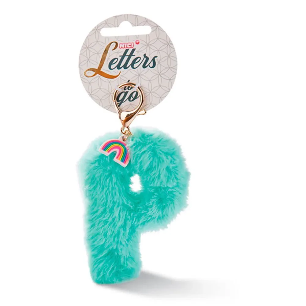 Bag Pendant Plush Letter P Symbol Sleutelhanger von NICI – Produktfoto