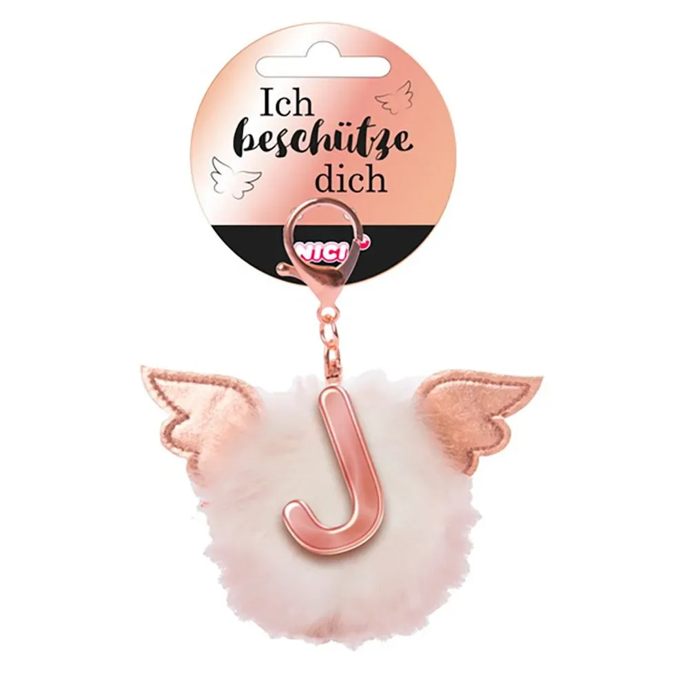 Bag Pendant Plush Pompom Letter J Sleutelhanger de NICI – photo produit