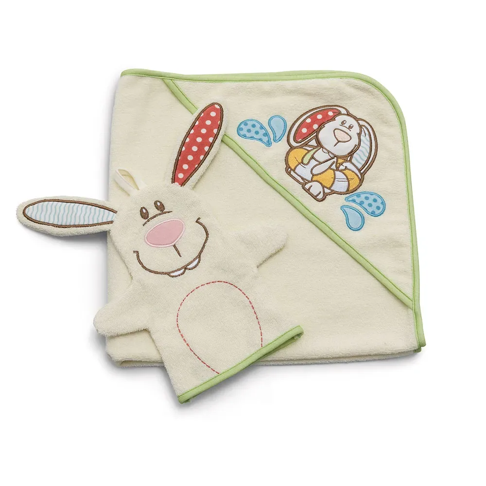 Serviette à Capuche Bathing Fun 70x70 Cm de NICI – photo produit