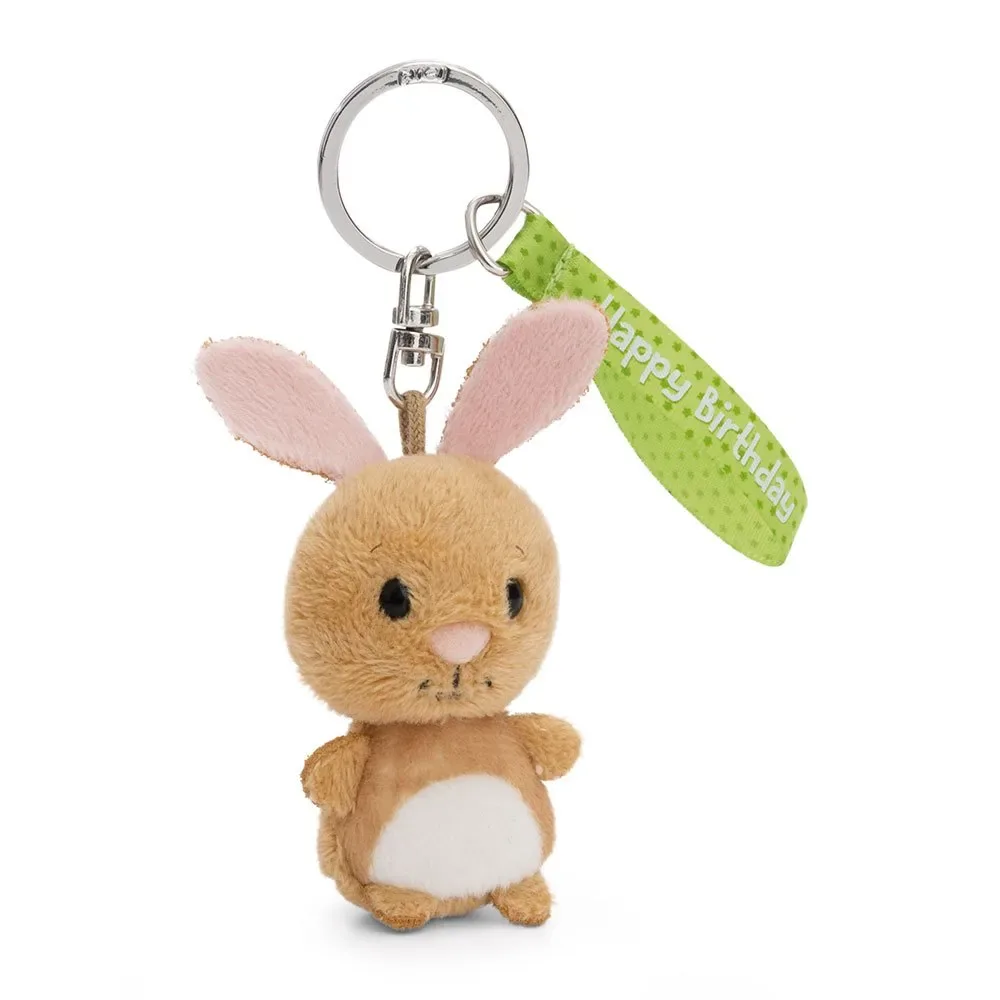 Bunny Happy Birthday On Header Card 5 Cm Sleutelhanger de NICI – photo produit