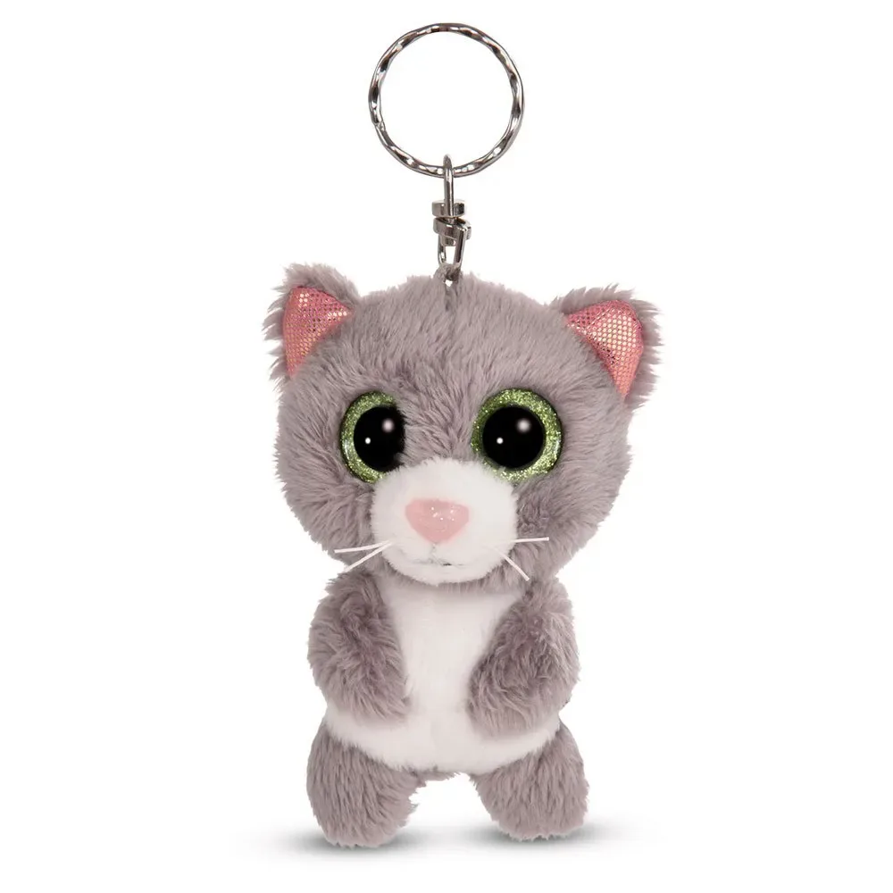 Glubschis Cat Grey Felinja 9 Cm Sleutelhanger von NICI – Produktfoto