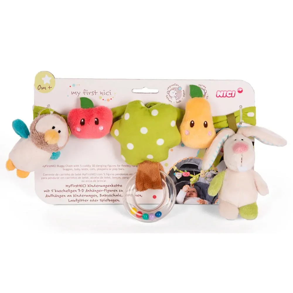 Kinderwagenrassel Kette Kaninchen Und Eule 40 Cm von NICI – Produktfoto
